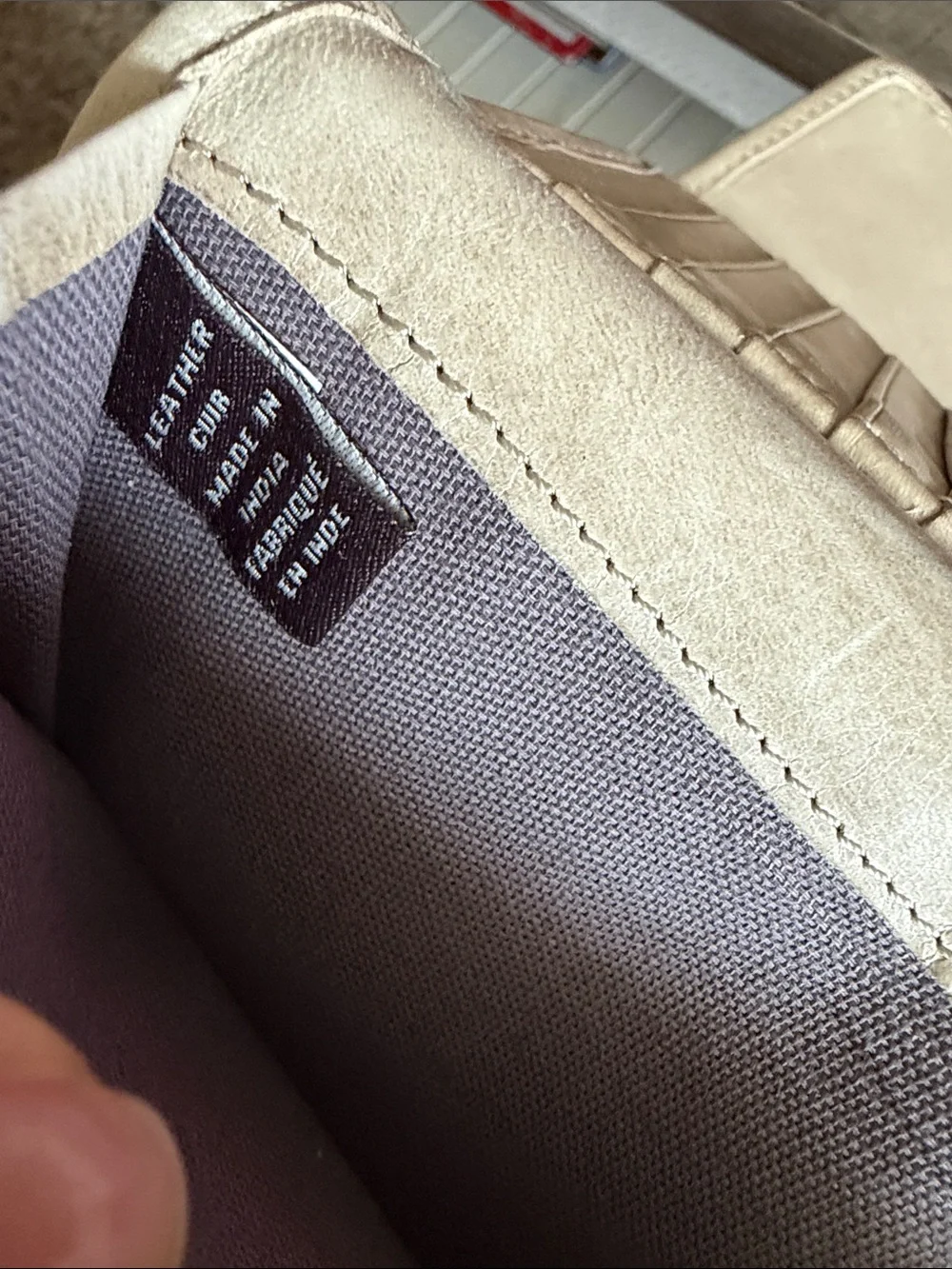 Frye Light Beige Leather Fold-Over Wallet - Picture 7 of 13